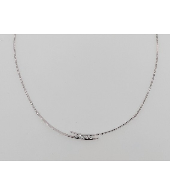 COLLAR OR BLANC 18 KTS