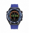 RELOJ SMART METAL NEGRO Y AZUL CORREA SR