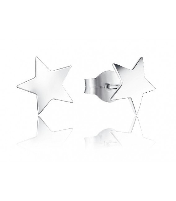 PENDIENTES PLATA DE LEY FORMA ESTRELLA C